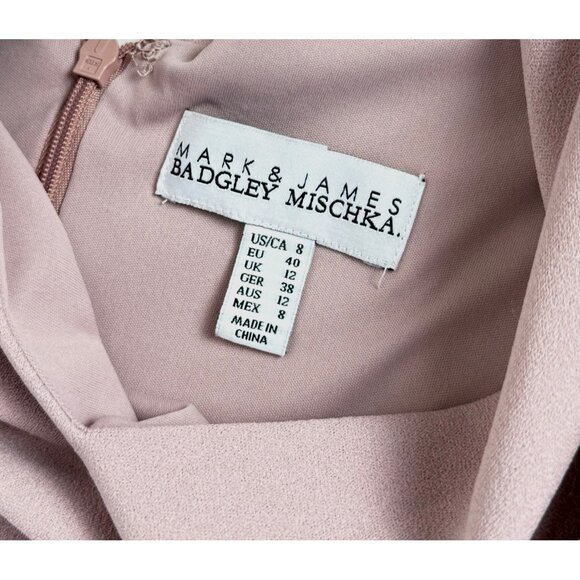 Badgley Mischka Women's V-Neck Jumpsuit Ruffle Crop Wide Leg Size 8 - Picture 3 of 4